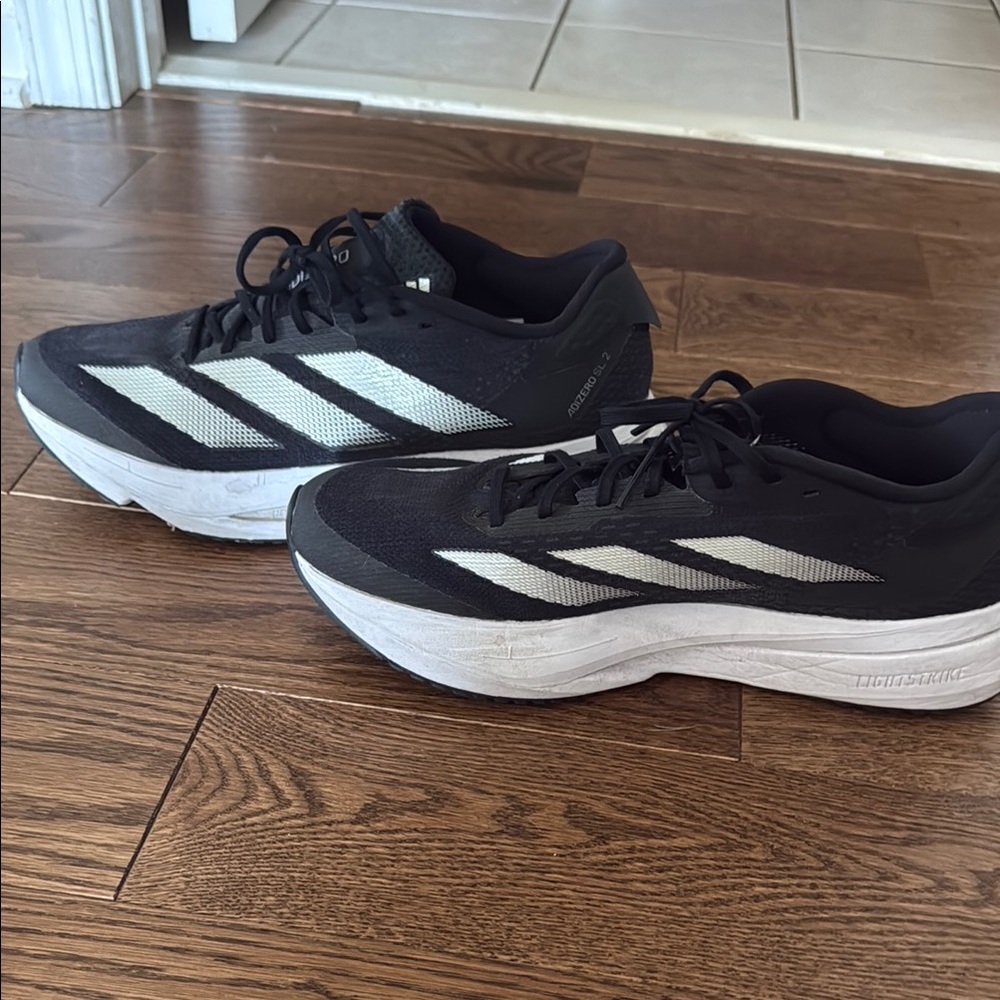 Adidas Black and White Running Shoes